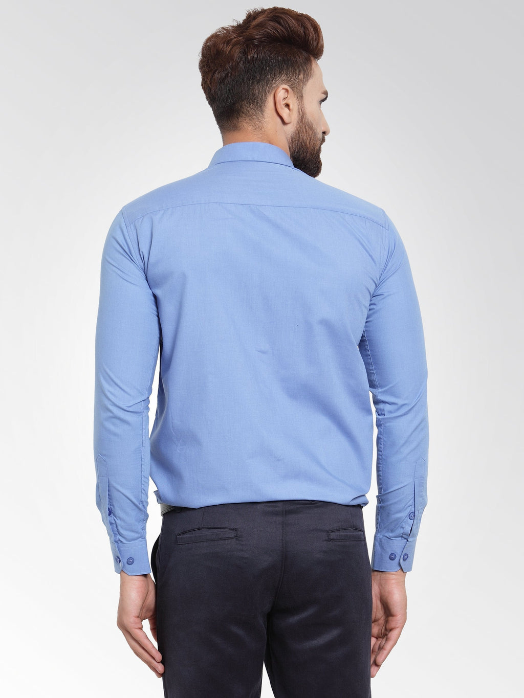 Jainish Men's Cotton Solid Light Blue Formal Shirt's ( SF 361Light-Blue ) - Distacart