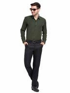 Jainish Men's Cotton Solid Mehndi Green Formal Shirt's ( SF 361Mehndi ) - Distacart