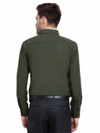 Jainish Men's Cotton Solid Mehndi Green Formal Shirt's ( SF 361Mehndi ) - Distacart