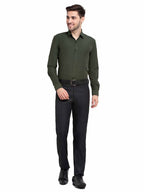 Jainish Men's Cotton Solid Mehndi Green Formal Shirt's ( SF 361Mehndi ) - Distacart