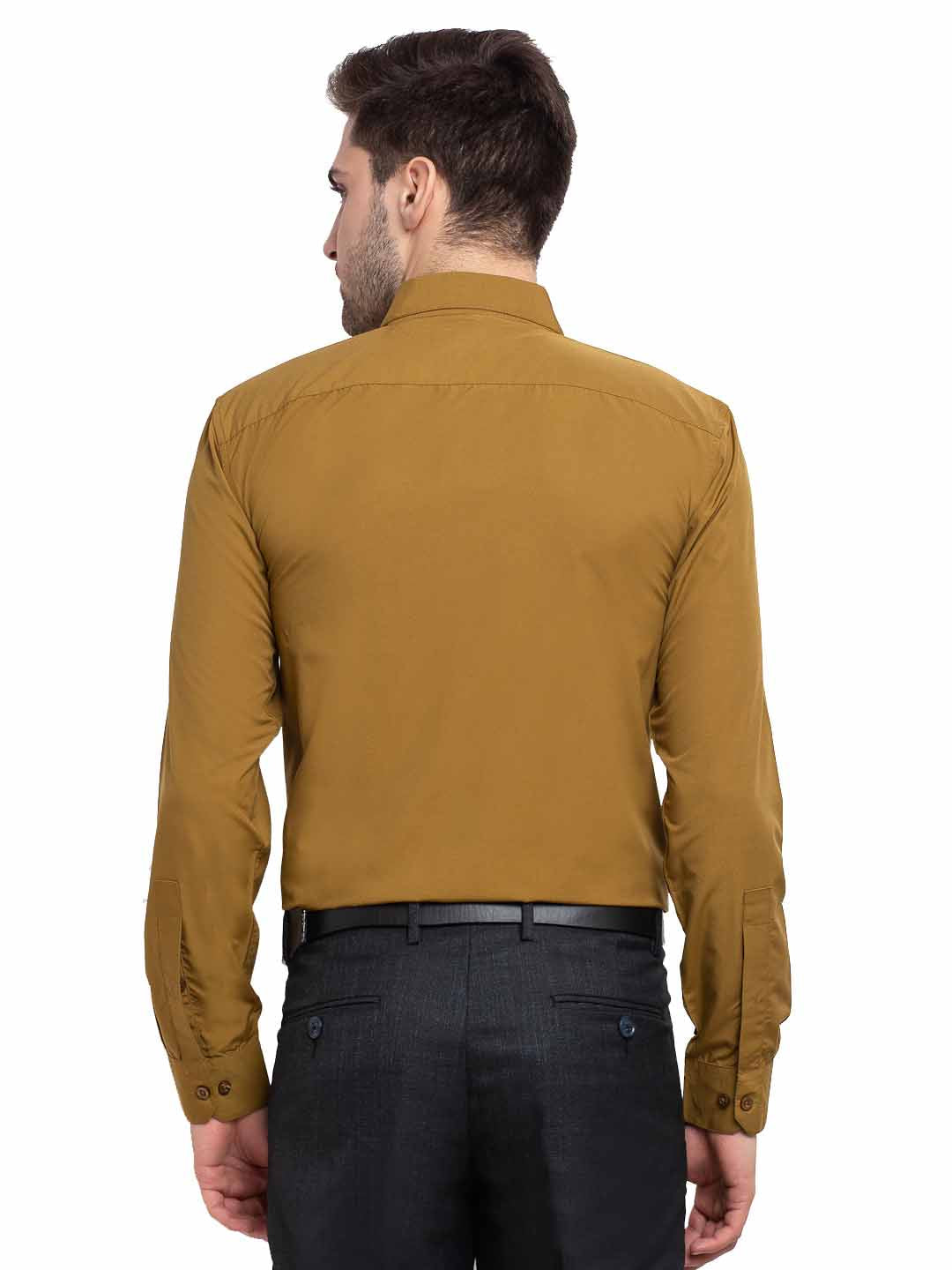 Jainish Men's Cotton Solid Mustard Formal Shirt's ( SF 361Mustard ) - Distacart