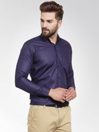 Jainish Men's Cotton Solid Navy Blue Formal Shirt's ( SF 361Navy ) - Distacart