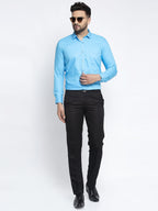 Jainish Men's Cotton Solid Sky Blue Formal Shirt's ( SF 361Sky ) - Distacart