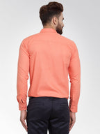Jainish Men's Cotton Solid Starfish Orange Formal Shirt's ( SF 361Starfish-Orange ) - Distacart