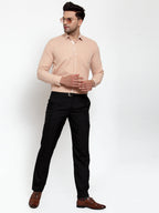 Jainish Light-Brown Formal Shirt with white detailing ( SF 419Light-Brown ) - Distacart