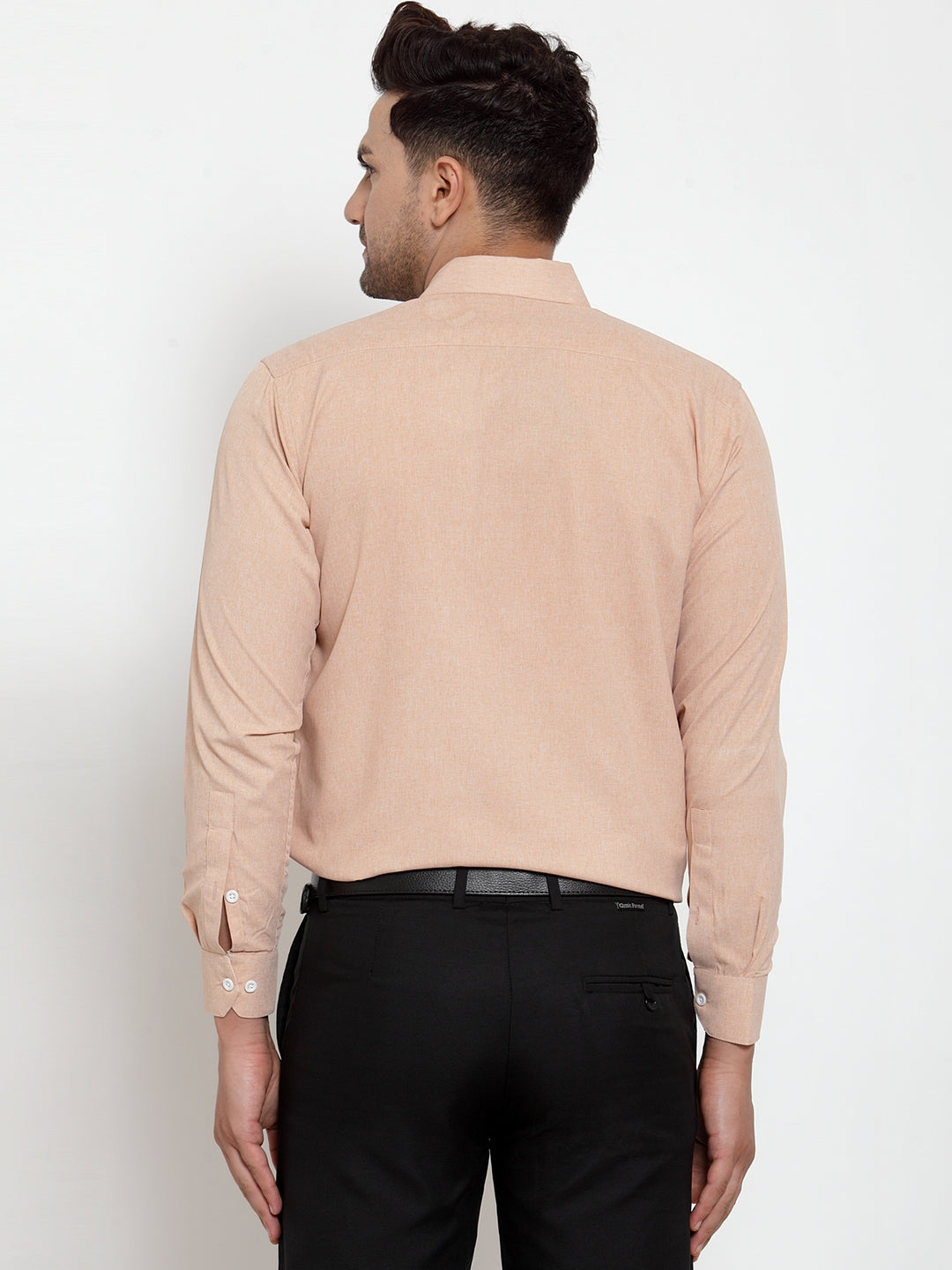 Jainish Light-Brown Formal Shirt with white detailing ( SF 419Light-Brown ) - Distacart