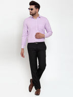 Jainish Light-Purple Formal Shirt with white detailing ( SF 419Light-Purple ) - Distacart