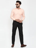 Jainish Orange Formal Shirt with white detailing ( SF 419Orange ) - Distacart