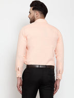 Jainish Orange Formal Shirt with white detailing ( SF 419Orange ) - Distacart