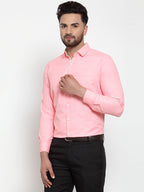 Jainish Red Formal Shirt with white detailing ( SF 419Red ) - Distacart