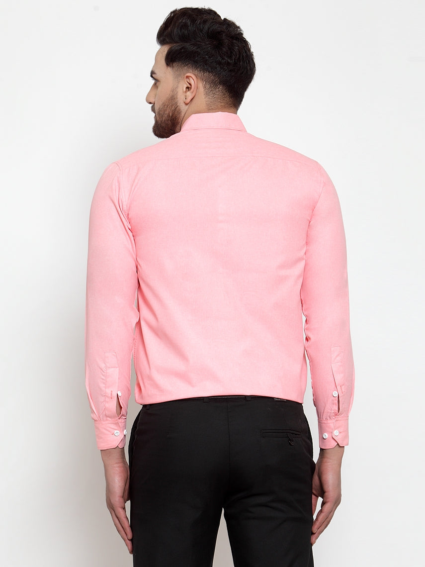 Jainish Red Formal Shirt with white detailing ( SF 419Red ) - Distacart