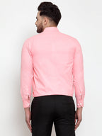 Jainish Red Formal Shirt with white detailing ( SF 419Red ) - Distacart