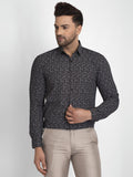 Jainish Black Printed Formal Shirt ( JSF 426Black ) - Distacart
