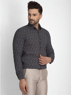 Jainish Black Printed Formal Shirt ( JSF 426Black ) - Distacart