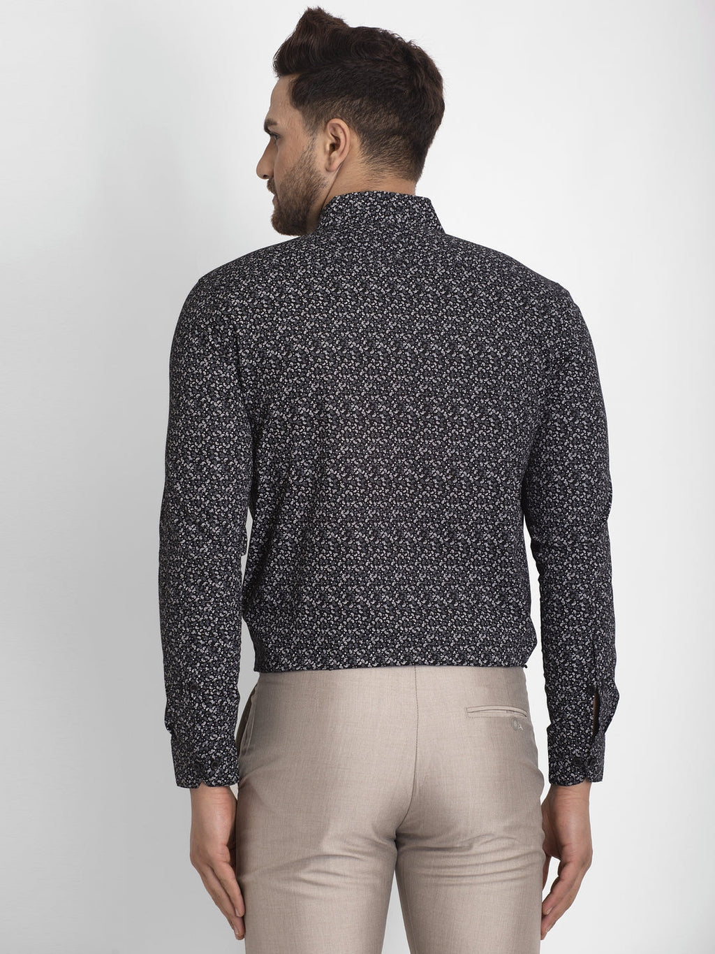 Jainish Black Printed Formal Shirt ( JSF 426Black ) - Distacart