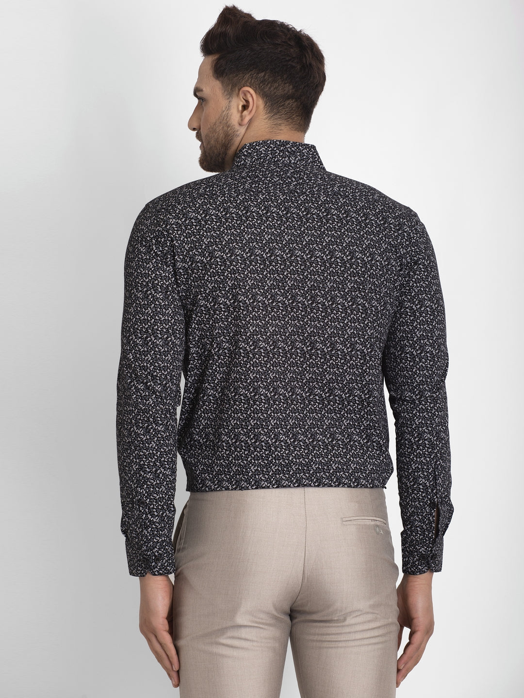 Jainish Black Printed Formal Shirt ( JSF 426Black ) - Distacart