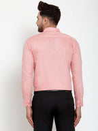 Jainish Red Men's Cotton Solid Button Down Formal Shirts ( SF 713Coral ) - Distacart