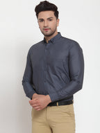 Jainish Grey Men's Cotton Solid Button Down Formal Shirts ( SF 713Grey ) - Distacart