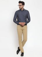 Jainish Grey Men's Cotton Solid Button Down Formal Shirts ( SF 713Grey ) - Distacart
