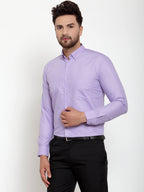 Jainish Purple Men's Cotton Solid Button Down Formal Shirts ( SF 713Light-Purple ) - Distacart