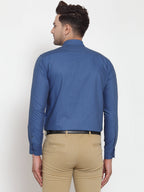 Jainish Blue Men's Cotton Solid Button Down Formal Shirts ( SF 713Peacock ) - Distacart