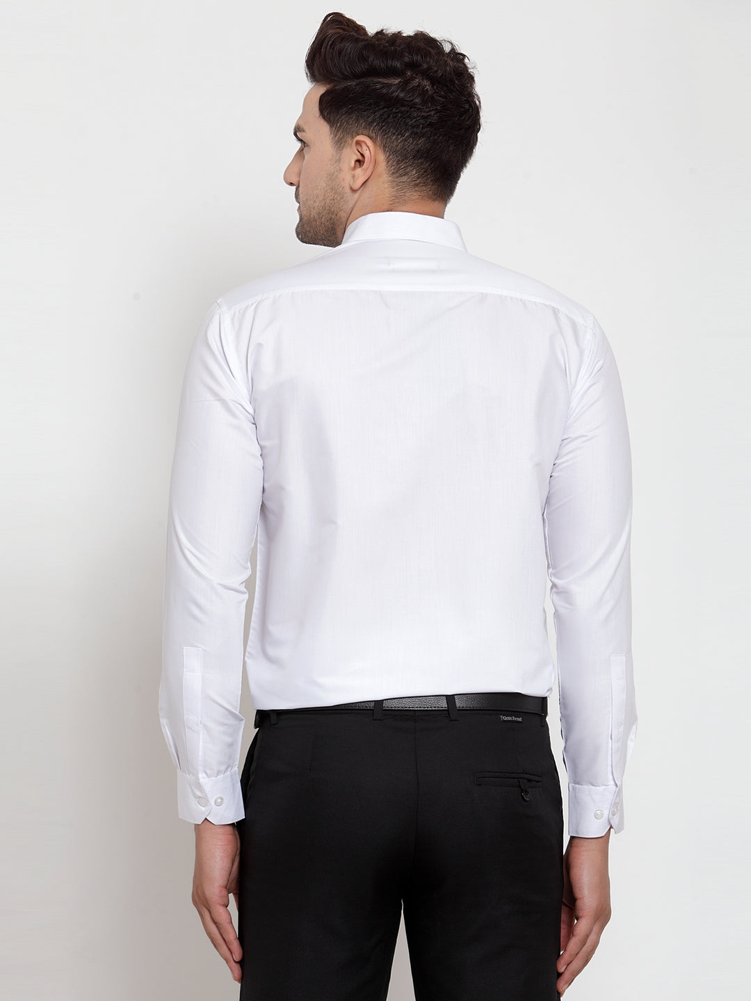 Jainish White Men's Cotton Solid Button Down Formal Shirts ( SF 713White ) - Distacart