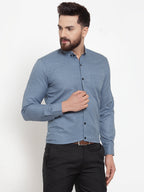 Jainish Grey Men's Cotton Solid Button Down Formal Shirts ( SF 734Grey ) - Distacart