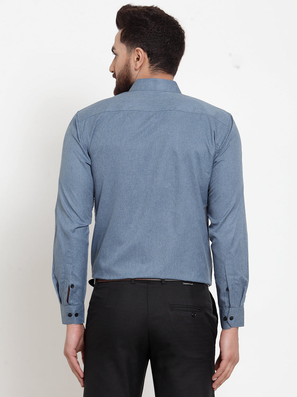 Jainish Grey Men's Cotton Solid Button Down Formal Shirts ( SF 734Grey ) - Distacart