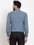 Jainish Grey Men's Cotton Solid Button Down Formal Shirts ( SF 734Grey ) - Distacart
