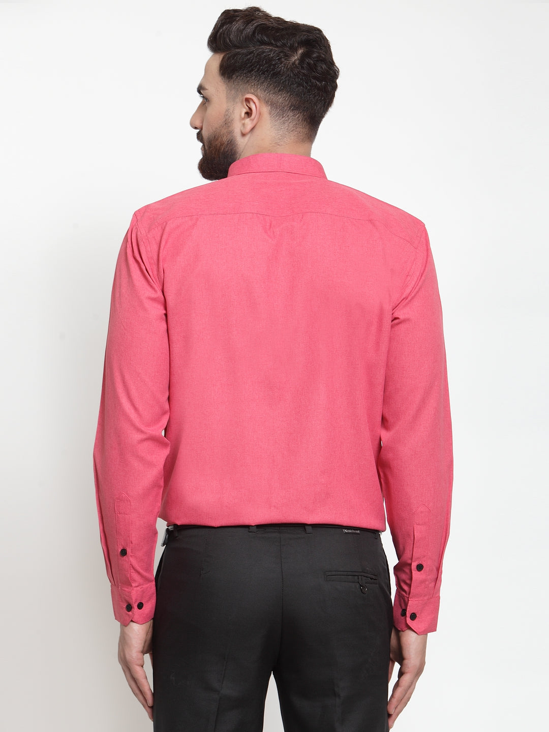 Jainish Red Men's Cotton Solid Button Down Formal Shirts ( SF 734Red ) - Distacart