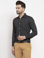Jainish Black Men's Cotton Polka Dots Formal Shirts ( SF 736Black ) - Distacart