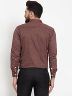 Jainish Brown Men's Cotton Polka Dots Formal Shirts ( SF 736Coffee ) - Distacart