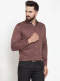 Jainish Brown Men's Cotton Polka Dots Formal Shirts ( SF 736Coffee ) - Distacart