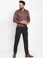Jainish Brown Men's Cotton Polka Dots Formal Shirts ( SF 736Coffee ) - Distacart