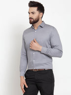 Jainish Grey Men's Cotton Polka Dots Formal Shirts ( SF 736Grey ) - Distacart