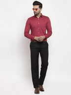 Jainish Maroon Men's Cotton Polka Dots Formal Shirts ( SF 736Maroon ) - Distacart