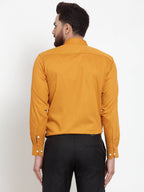 Jainish Yellow Men's Cotton Polka Dots Formal Shirts ( SF 736Mustard ) - Distacart