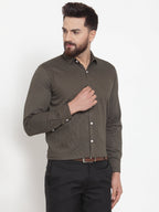 Jainish Olive Men's Cotton Polka Dots Formal Shirts ( SF 736Olive ) - Distacart