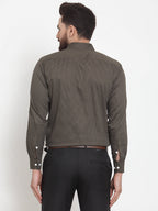 Jainish Olive Men's Cotton Polka Dots Formal Shirts ( SF 736Olive ) - Distacart