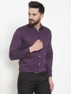Jainish Purple Men's Cotton Polka Dots Formal Shirts ( SF 736Purple ) - Distacart