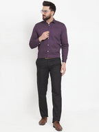 Jainish Purple Men's Cotton Polka Dots Formal Shirts ( SF 736Purple ) - Distacart