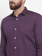 Jainish Purple Men's Cotton Polka Dots Formal Shirts ( SF 736Purple ) - Distacart