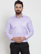 Jainish Purple Men's Cotton Stiped Formal Shirts ( SF 737Light-Purple ) - Distacart