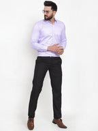 Jainish Purple Men's Cotton Stiped Formal Shirts ( SF 737Light-Purple ) - Distacart
