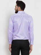Jainish Purple Men's Cotton Stiped Formal Shirts ( SF 737Light-Purple ) - Distacart