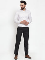 Jainish White Men's Cotton Stiped Formal Shirts ( SF 737White ) - Distacart