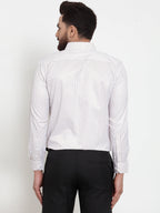 Jainish White Men's Cotton Stiped Formal Shirts ( SF 737White ) - Distacart