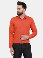 Jainish Orange Men's Cotton Polka Dots Formal Shirts ( SF 739Orange ) - Distacart