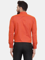 Jainish Orange Men's Cotton Polka Dots Formal Shirts ( SF 739Orange ) - Distacart