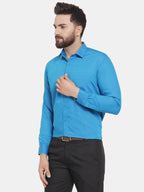 Jainish Blue Men's Cotton Polka Dots Formal Shirts ( SF 739Sky ) - Distacart